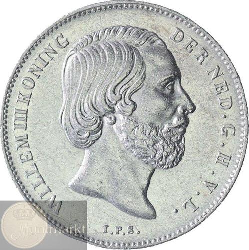 Nederland. Willem III. 1/2 Gulden 1868 met positiestreep, Postzegels en Munten, Munten | Nederland