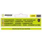 Benson Stroomsnoer met voetschakelaar - zwart - 2 meter -..., Doe-het-zelf en Verbouw, Ophalen of Verzenden, Nieuw