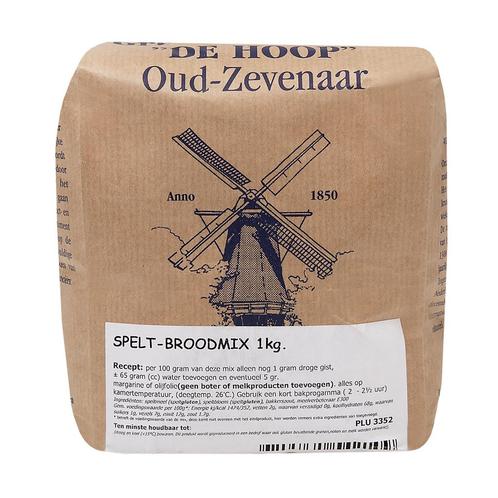 Molen de Hoop Speltbroodmix 1kg, Hobby en Vrije tijd, Taarten en Cupcakes maken, Nieuw, Verzenden