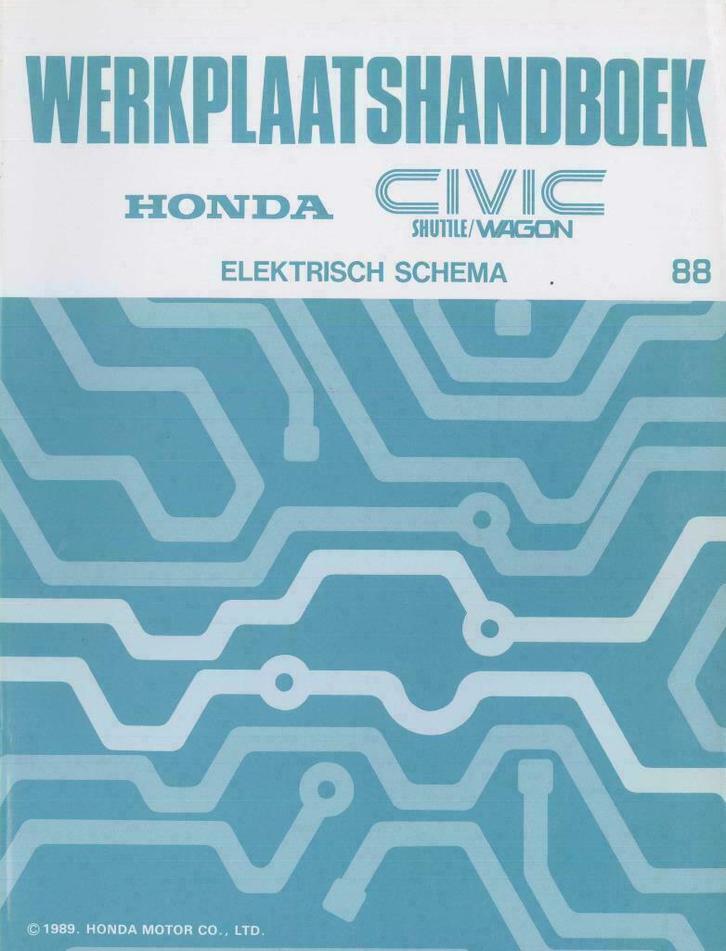 1988 Honda Civic Shuttle / Wagon Elektrisch Schema, Auto diversen, Handleidingen en Instructieboekjes, Verzenden