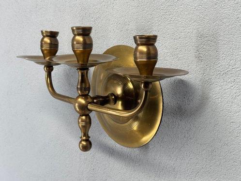 Antieke set kandelaren - Kandelaar - Messing - Wand, Antiek en Kunst, Curiosa en Brocante