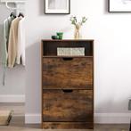 Schoenenkast met 2 Kleppen en Opbergvak – 60×24×102 cm, Verzenden, Nieuw