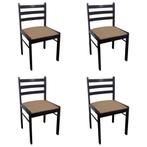 4 Massief Houten Eetkamerstoelen - Tweedekansje - OP=OP!, Bruin, Klassiek, Nieuw, Ophalen of Verzenden
