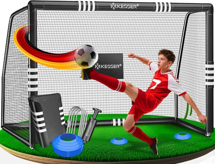 KESSER® Voetbaldoel - Stalen Frame - 180x120cm - Zwart, Huis en Inrichting, Overige Huis en Inrichting, Nieuw, Verzenden