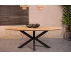 Tafelblad Eikenhout Ovaal verjongde rand| Onbehandeld-180x90, Nieuw, Tafelblad, 100 tot 150 cm, 150 tot 200 cm