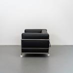 2x Cassina LC3 Le Corbusier Fauteuil Zwart Leer - Chroom, Huis en Inrichting, Minder dan 75 cm, Nieuw, Ophalen of Verzenden, 75 tot 100 cm
