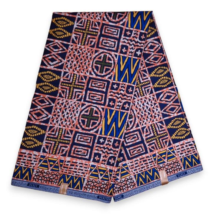 Afrikaanse stof - Bogolan - Polycotton - 1 yard, Hobby en Vrije tijd, Stoffen en Lappen, Nieuw, Ophalen of Verzenden
