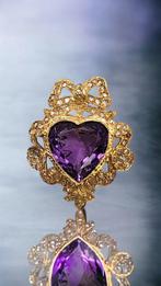 Broche Prachtige 14k Gouden & Diamanten Grote Broche &