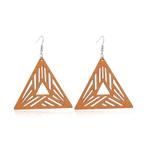 Houten Oorbellen | Triangle, Sieraden, Tassen en Uiterlijk, Oorbellen, Ophalen of Verzenden, Nieuw