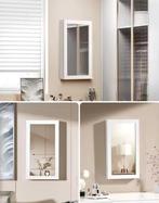 Sieradenkast met Spiegel –Hangende Wandkast met Slot en Vakk, Verzenden, Nieuw