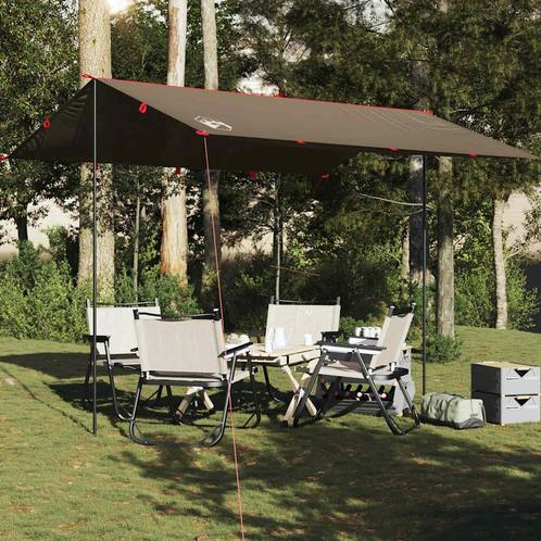 vidaXL Kampeerluifel waterdicht 366x306 cm bruin, Caravans en Kamperen, Tenten, Nieuw, tot en met 2, Verzenden