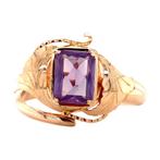 Gouden vintage bangle met saffier 14 krt, Sieraden, Tassen en Uiterlijk, Armbanden, Ophalen of Verzenden, Nieuw