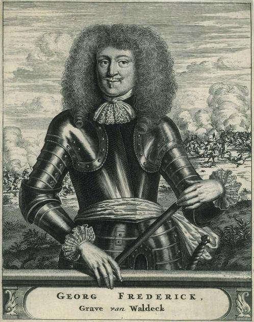 Portrait of Georg Friedrich, Prince of Waldeck, Antiek en Kunst, Kunst | Etsen en Gravures