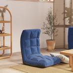 vidaXL Vloerstoel inklapbaar stof blauw, Huis en Inrichting, Stoelen, Verzenden, Nieuw, Blauw