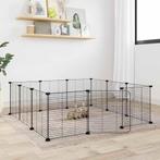 vidaXL Huisdierenkooi met deur 12 panelen 35x35 cm staal, Dieren en Toebehoren, Knaagdieren en Konijnen | Hokken en Kooien, Verzenden