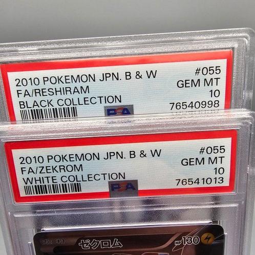 Reshiram & Zekrom -> BW1 white/black Collection Graded card, Hobby en Vrije tijd, Verzamelkaartspellen | Pokémon