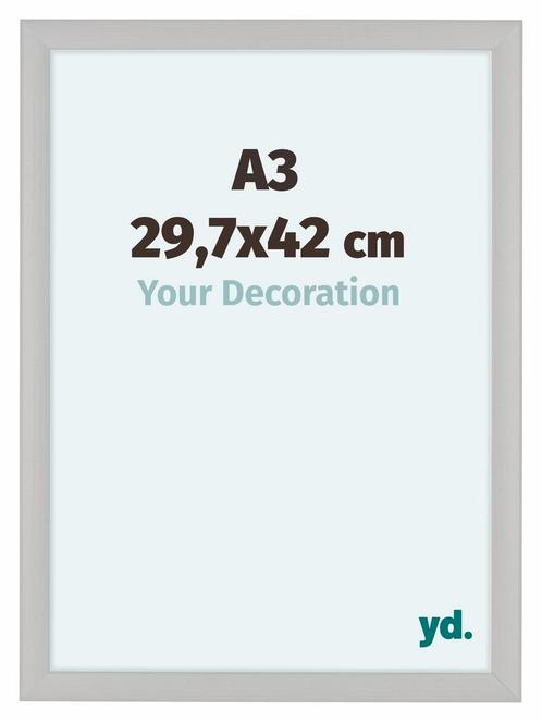 Fotolijst A3 - 29,7x42 cm - Wit - Houtnerf - MDF - Como, Huis en Inrichting, Woonaccessoires | Lijsten, Nieuw, Verzenden