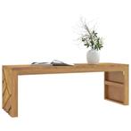 vidaXL Salontafel 110x35x38 cm massief teakhout, Huis en Inrichting, Verzenden, Nieuw, Overige houtsoorten, 100 tot 150 cm