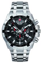 Swiss Alpine Military 7043.9237 horloge saffierglas, Sieraden, Tassen en Uiterlijk, Horloges | Heren, Nieuw, Overige merken, Staal