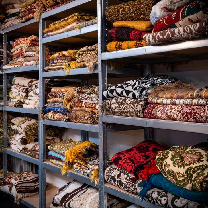 Vintage Kleed Sprei Plaid Granny Foulard Deken Tafelkleed, Huis en Inrichting, Stoffering | Tapijten en Kleden, Gebruikt, Ophalen of Verzenden