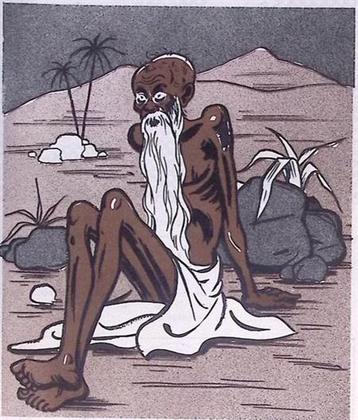 Spotprent De laatste Abessijn zit te wachten op de vredes... beschikbaar voor biedingen