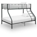 vidaXL Stapelbedframe metaal zwart 140x200 cm/90x200 cm, Huis en Inrichting, 90 cm, Eenpersoons, Verzenden, Zwart