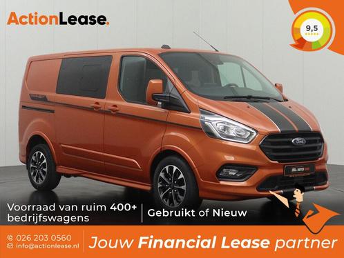 Ford Transit Custom Dubbel cabine L1 H1 2022 Diesel, Auto's, Ford, Dealer onderhouden, Te koop, Zwart, Automaat, Financial lease