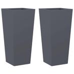 Stalen Plantenbakken 35x35x75cm (2 st) - OP=OP! Tuin Must..., Tuin en Terras, Bloembakken en Plantenbakken, Minder dan 60 cm, Vierkant