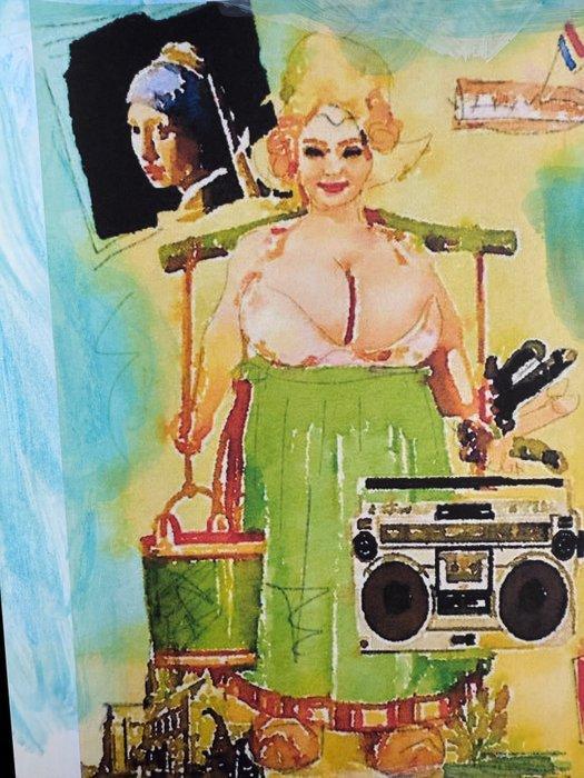 Peter Klashorst (1957-2024) - Dutch girls, Antiek en Kunst, Kunst | Schilderijen | Modern