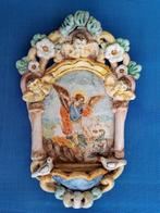Barok Wijwatervat - San Michele Arcangelo - 30 cm - Ceramica, Antiek en Kunst, Antiek | Boeken en Bijbels