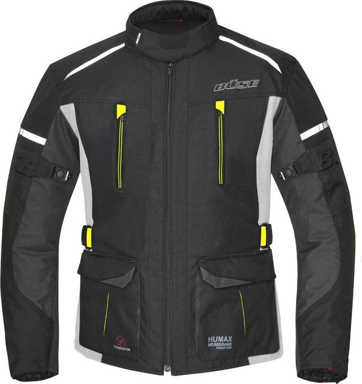Büse Rider Dames Zwart Grijs Geel Waterdicht Textiel Jas, Motoren, Kleding | Motorkleding, Dames, Nieuw met kaartje, Jas | textiel