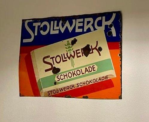 Metallwerkstatt des Bauhauses Weimar - Stollwerck - Emaille, Antiek en Kunst, Antiek | Wandborden en Tegels