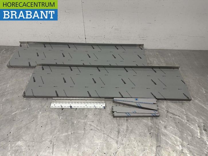 RVS Dubbel wandschap schap 160 x 40 cm Horeca, Zakelijke goederen, Horeca | Keukenapparatuur, Nieuw zonder verpakking, Ophalen of Verzenden