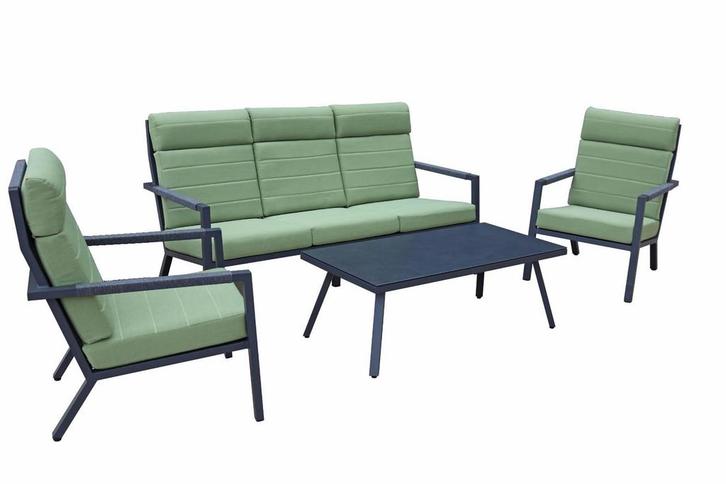Mondial Living Loungeset Dimora - 4 delig, Tuin en Terras, Tuinsets en Loungesets, Loungeset, Nieuw, 4 zitplaatsen, Aluminium