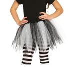 Tutu Glitter Zwart Wit Kind 31cm, Verzenden, Nieuw