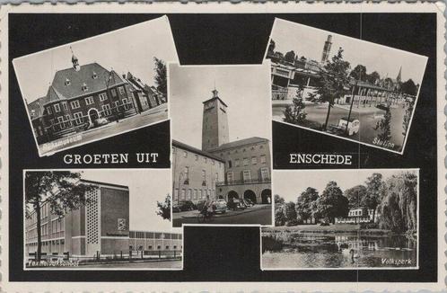 ENSCHEDE - Meerluik Groeten uit Enschede, Verzamelen, Ansichtkaarten | Nederland, Verzenden