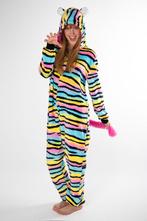 Onesie Regenboog Tijger Zebra Pak S-M Tijgerpak Kostuum Dier, Kleding | Dames, Nieuw, Carnaval, Ophalen of Verzenden, Kleding