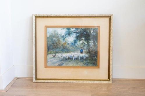 Anton Dirckx (1878-1927) - Herder met schapen, Antiek en Kunst, Kunst | Schilderijen | Klassiek