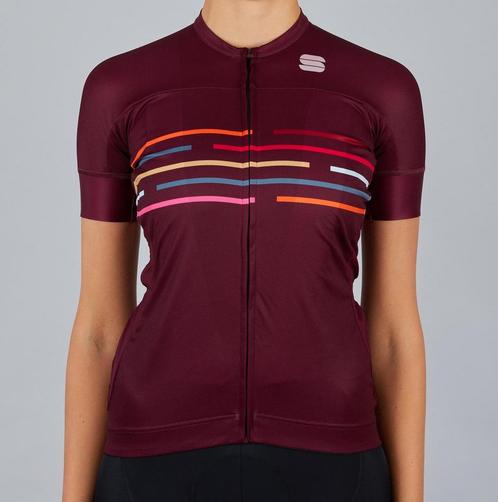 Sportful - maat M- Short Sleeve Fietsshirt Dames - Rood, Sport en Fitness, Wielrennen, Verzenden