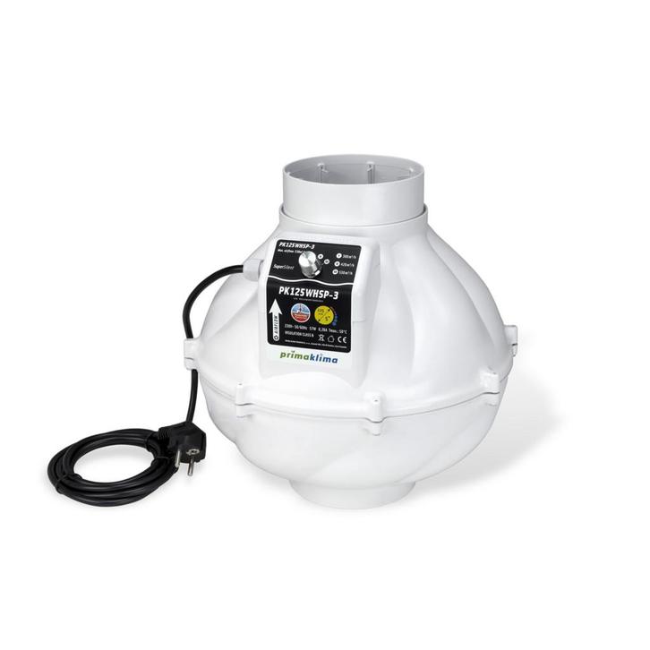 PrimaKlima Whisperblower Ø125mm 3 speed - 530 m3/h, Doe-het-zelf en Verbouw, Ventilatie en Afzuiging, Nieuw, Ophalen of Verzenden