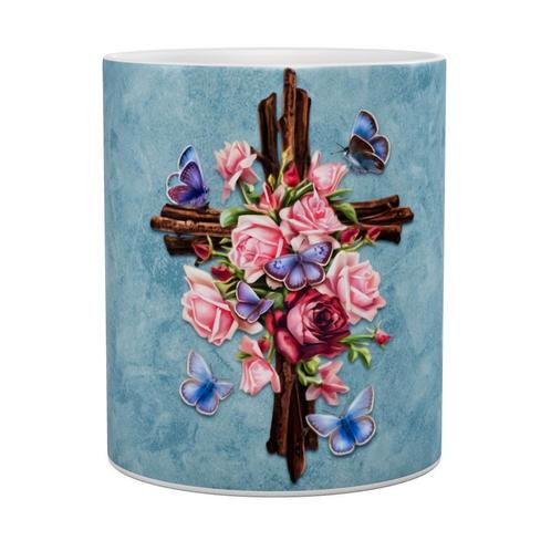 Mok - Flower Cross - 440ml, Huis en Inrichting, Keuken | Servies, Nieuw, Ophalen of Verzenden