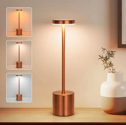 LED Tafellamp Touch Sensor, Oplaadbaar, Draadloos, Dimbaar, Huis en Inrichting, Lampen | Tafellampen, Nieuw, Metaal, Minder dan 50 cm