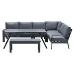 Garden Impressions Camilo lounge dining set 6-delig - donker, Tuin en Terras, Tuinsets en Loungesets, Verzenden, Nieuw