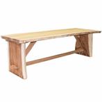 Boomstamtafel 400x120xH77,5 cm - bladdikte 10 cm geschoord, Ophalen of Verzenden, Nieuw