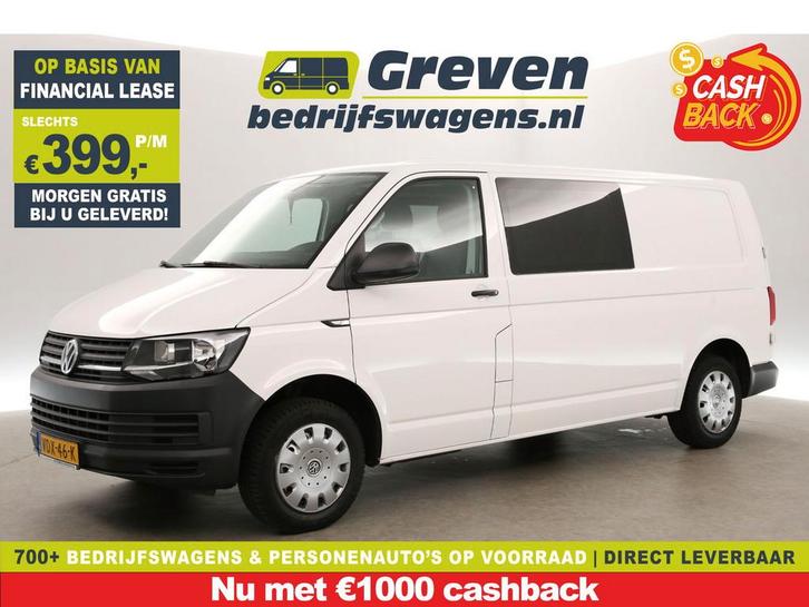 Volkswagen Transporter 2.0 TDI L2H1 | 140PK | DC |  Airco, Auto's, Bestelauto's, Te koop, Handgeschakeld, Financial lease, Diesel