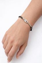 Armband - 18 karaat Witgoud - verstelbaar koord, Sieraden, Tassen en Uiterlijk, Armbanden, Nieuw