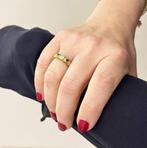 Ring - 18 karaat Geel goud - Smaragde en Diamant, Sieraden, Tassen en Uiterlijk, Ringen, Nieuw