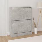 vidaXL Schoenenkast 59x17x81 cm bewerkt hout betongrijs, Verzenden, Nieuw