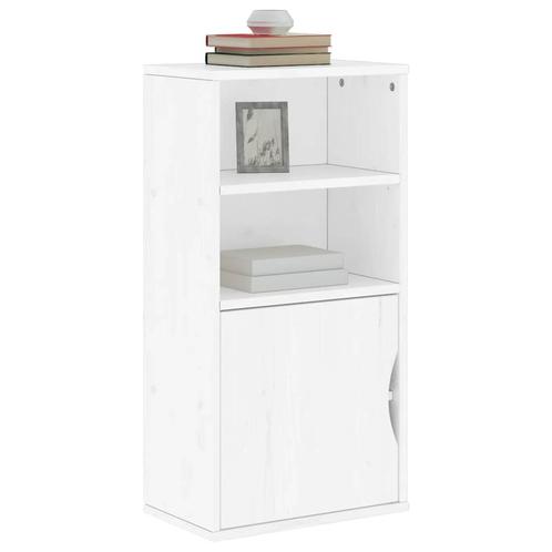 vidaXL Bijzetkast ODDA 40x24x79 cm massief grenenhout wit, Huis en Inrichting, Kasten | Buffetkasten, Nieuw, Grenenhout, Verzenden