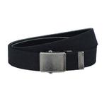 Landley Canvas Riem Schuifgesp Koppelriem - Zwart - 135, Kleding | Heren, Riemen en Ceinturen, Verzenden, Nieuw, Zwart